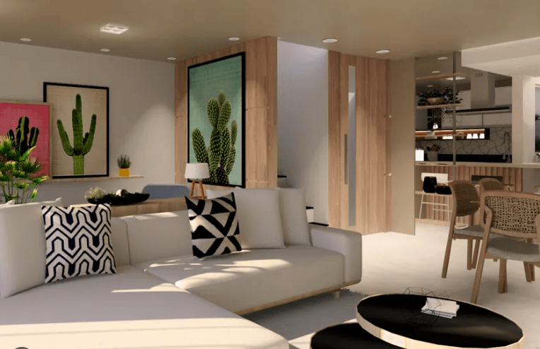 sofá cinza após higienização